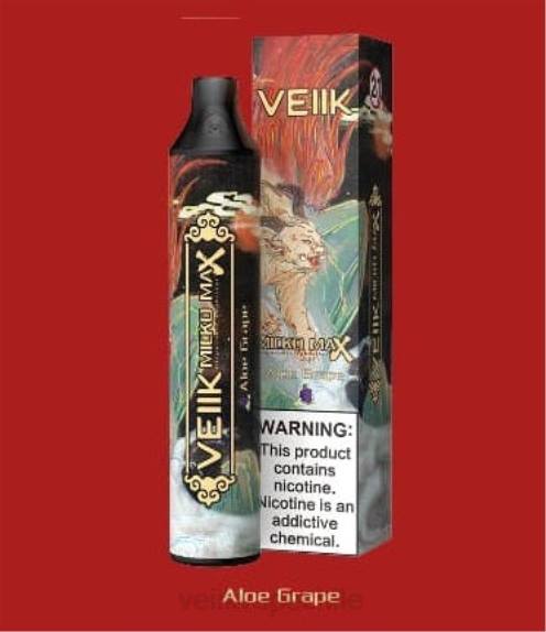 VEIIK Micko MAX vaporizador desechable 1500 inhalaciones áloe uva - VEIIK pod Chile 280X43